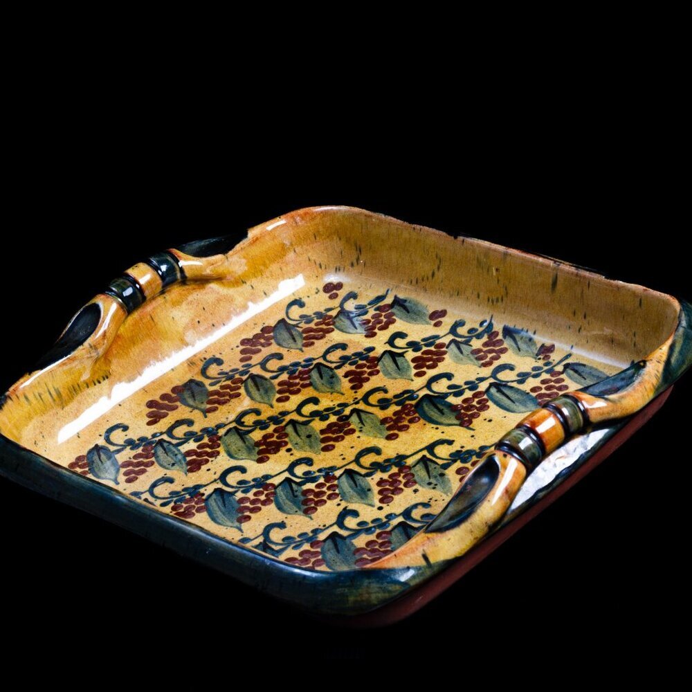 FF Griffi Corsican Ceramic Tray - Signed Terraghja Di Corti Handcrafted Tray - Picture 2 of 10